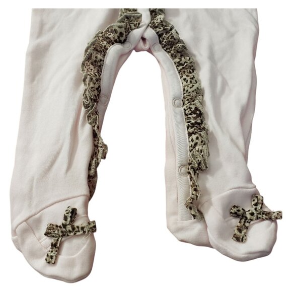 CT2134 Miniclasix Onesie Pink & Animal Print Ruffled 6 Months - Picture 4 of 8